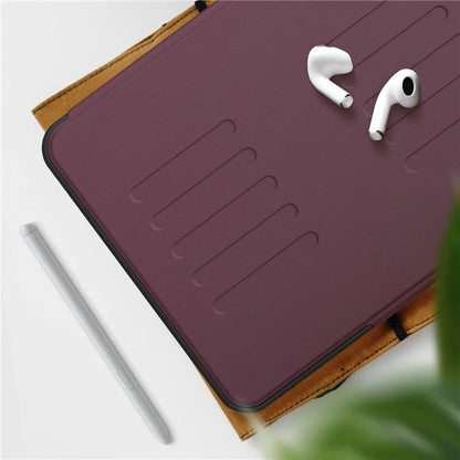 For iPad Pro 11 (2024) PU Leather Tablet Case Card Holder Auto Wake  /  Sleep Stand Cover with Pencil Slot