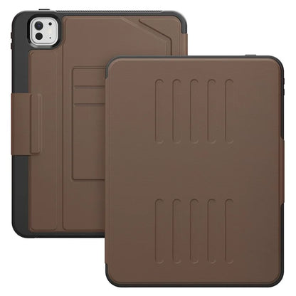 For iPad Pro 11 (2024) PU Leather Tablet Case Card Holder Auto Wake  /  Sleep Stand Cover with Pencil Slot