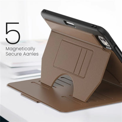 For iPad Pro 11 (2024) PU Leather Tablet Case Card Holder Auto Wake  /  Sleep Stand Cover with Pencil Slot