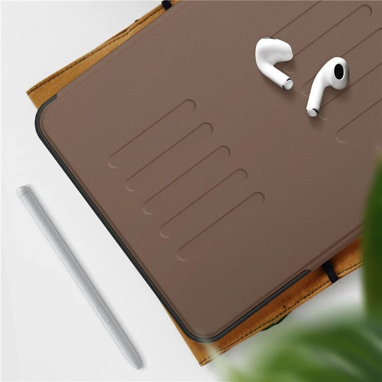 For iPad Pro 11 (2024) PU Leather Tablet Case Card Holder Auto Wake  /  Sleep Stand Cover with Pencil Slot