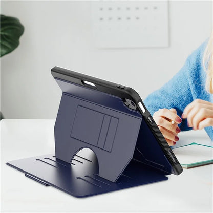 For iPad Air 11 (2024) PU Leather Tablet Case Card Holder Auto Wake  /  Sleep Stand Cover with Pencil Slot