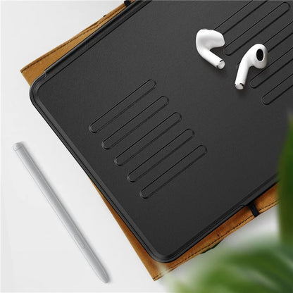 For iPad Air 11 (2024) PU Leather Tablet Case Card Holder Auto Wake  /  Sleep Stand Cover with Pencil Slot