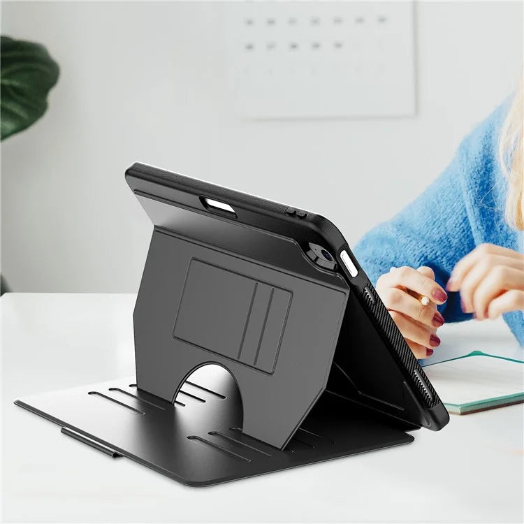 For iPad Air 11 (2024) PU Leather Tablet Case Card Holder Auto Wake  /  Sleep Stand Cover with Pencil Slot