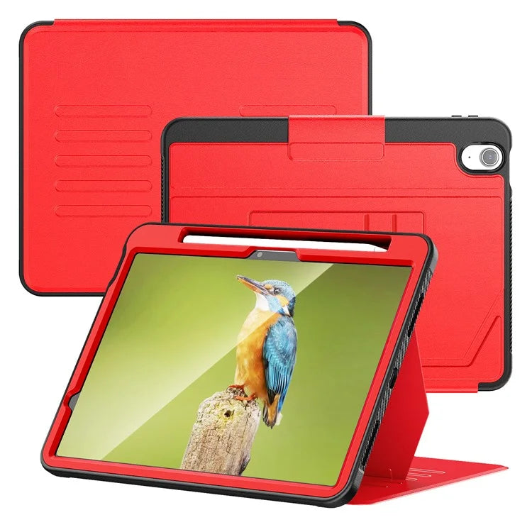 For iPad Air 11 (2024) PU Leather Tablet Case Card Holder Auto Wake  /  Sleep Stand Cover with Pencil Slot