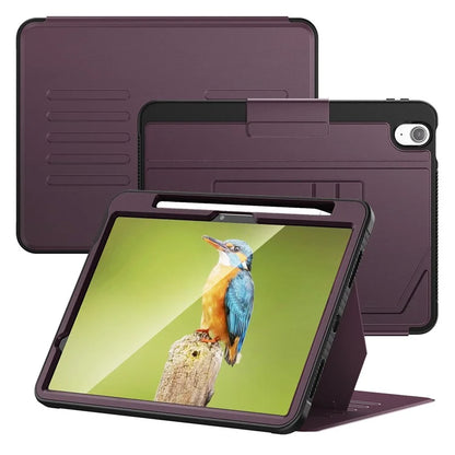 For iPad Air 11 (2024) PU Leather Tablet Case Card Holder Auto Wake  /  Sleep Stand Cover with Pencil Slot