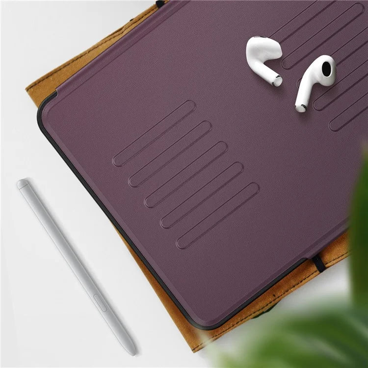 For iPad Air 11 (2024) PU Leather Tablet Case Card Holder Auto Wake  /  Sleep Stand Cover with Pencil Slot
