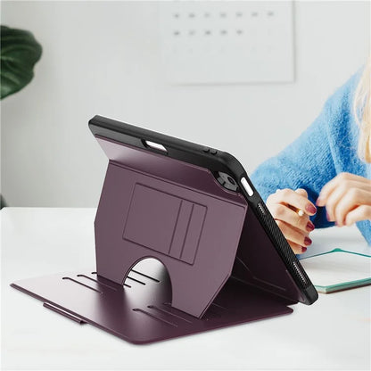 For iPad Air 11 (2024) PU Leather Tablet Case Card Holder Auto Wake  /  Sleep Stand Cover with Pencil Slot