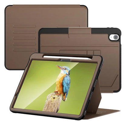 For iPad Air 11 (2024) PU Leather Tablet Case Card Holder Auto Wake  /  Sleep Stand Cover with Pencil Slot
