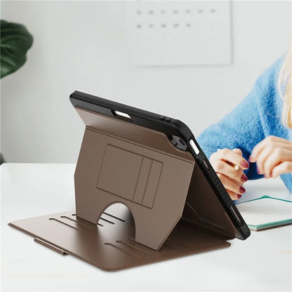 For iPad Air 11 (2024) PU Leather Tablet Case Card Holder Auto Wake  /  Sleep Stand Cover with Pencil Slot