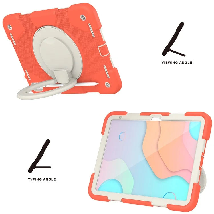 For iPad Air 11 (2024) Protective Case PC+Silicone Tablet Cover with Shoulder Strap