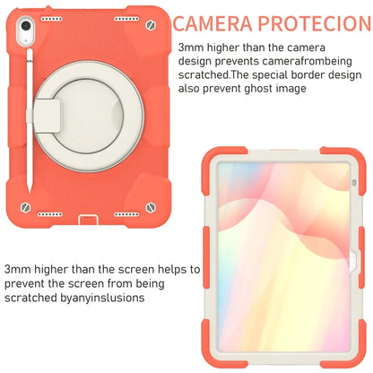 For iPad Air 11 (2024) Protective Case PC+Silicone Tablet Cover with Shoulder Strap