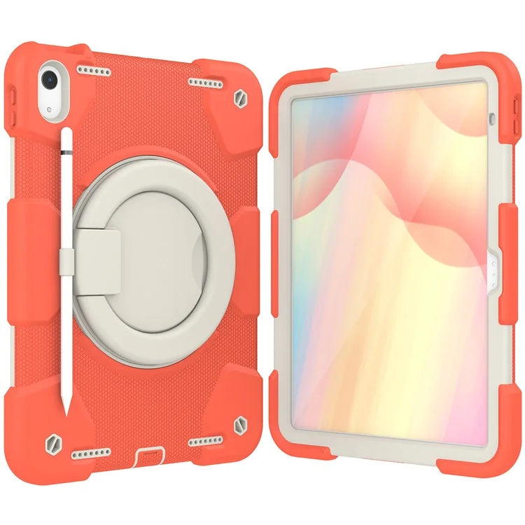 For iPad Air 11 (2024) Protective Case PC+Silicone Tablet Cover with Shoulder Strap