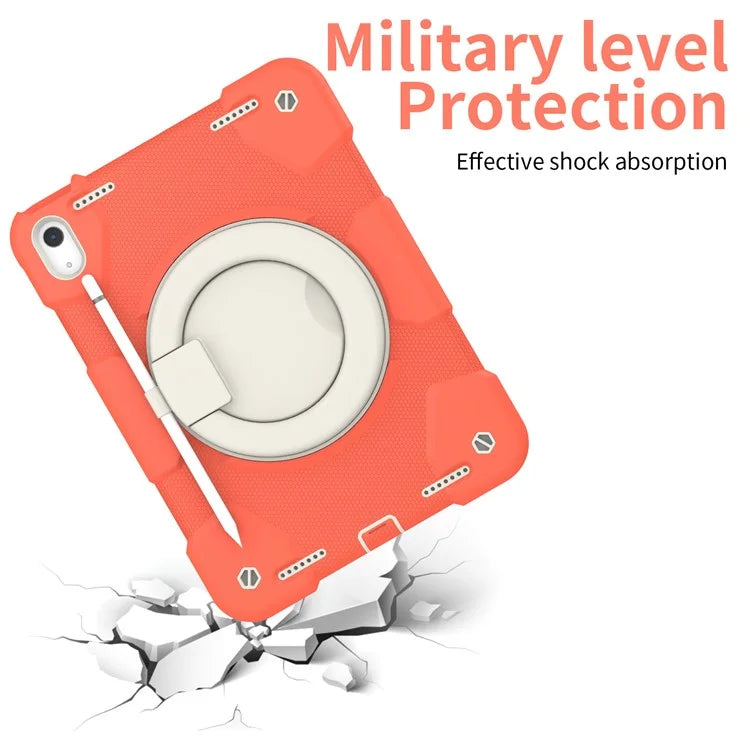 For iPad Air 11 (2024) Protective Case PC+Silicone Tablet Cover with Shoulder Strap