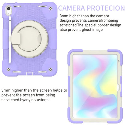 For iPad Air 11 (2024) Protective Case PC+Silicone Tablet Cover with Shoulder Strap