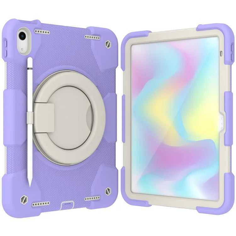 For iPad Air 11 (2024) Protective Case PC+Silicone Tablet Cover with Shoulder Strap