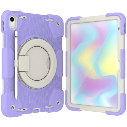 For iPad Air 11 (2024) Protective Case PC+Silicone Tablet Cover with Shoulder Strap