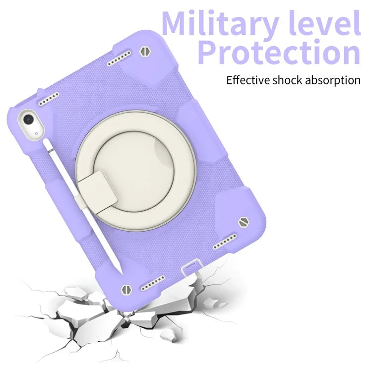 For iPad Air 11 (2024) Protective Case PC+Silicone Tablet Cover with Shoulder Strap