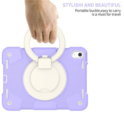 For iPad Air 11 (2024) Protective Case PC+Silicone Tablet Cover with Shoulder Strap