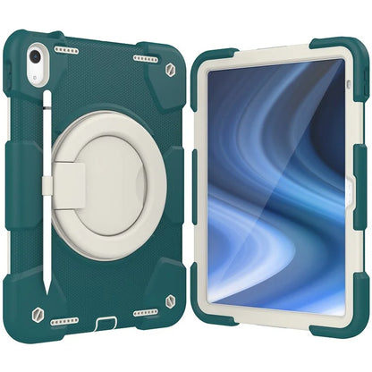 For iPad Air 11 (2024) Protective Case PC+Silicone Tablet Cover with Shoulder Strap