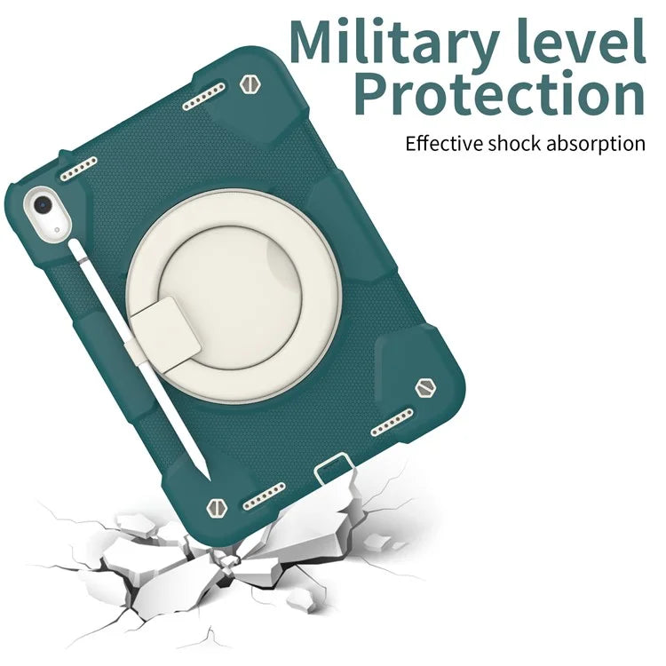 For iPad Air 11 (2024) Protective Case PC+Silicone Tablet Cover with Shoulder Strap