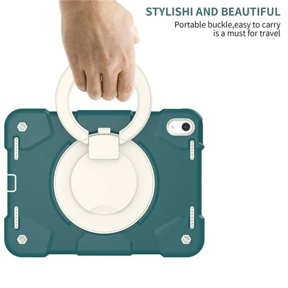 For iPad Air 11 (2024) Protective Case PC+Silicone Tablet Cover with Shoulder Strap