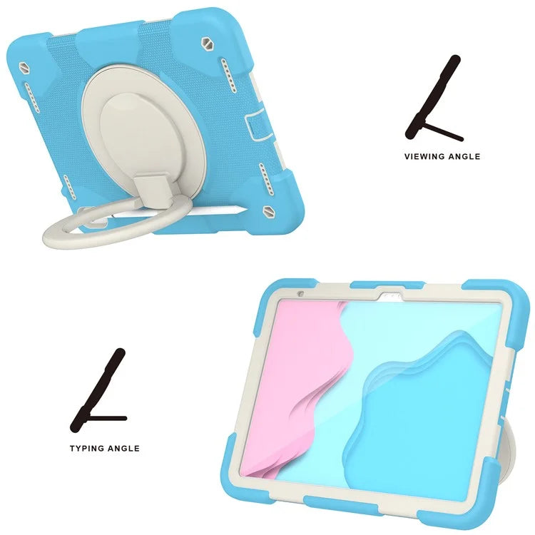For iPad Air 11 (2024) Protective Case PC+Silicone Tablet Cover with Shoulder Strap