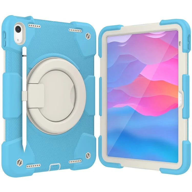 For iPad Air 11 (2024) Protective Case PC+Silicone Tablet Cover with Shoulder Strap