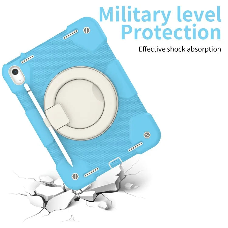 For iPad Air 11 (2024) Protective Case PC+Silicone Tablet Cover with Shoulder Strap