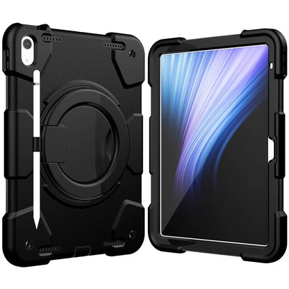 For iPad Air 11 (2024) Protective Case PC+Silicone Tablet Cover with Shoulder Strap