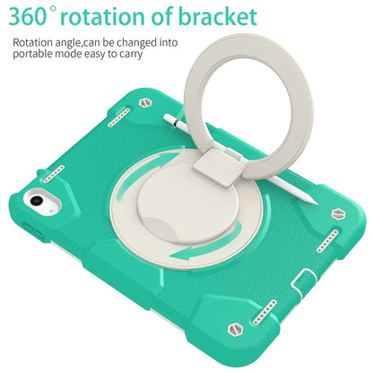 For iPad Air 11 (2024) Protective Case PC+Silicone Tablet Cover with Shoulder Strap