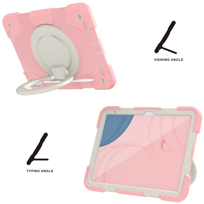 For iPad Air 11 (2024) Protective Case PC+Silicone Tablet Cover with Shoulder Strap