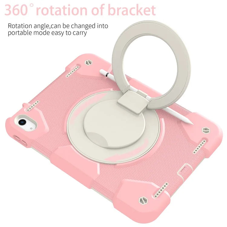 For iPad Air 11 (2024) Protective Case PC+Silicone Tablet Cover with Shoulder Strap