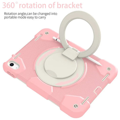 For iPad Air 11 (2024) Protective Case PC+Silicone Tablet Cover with Shoulder Strap