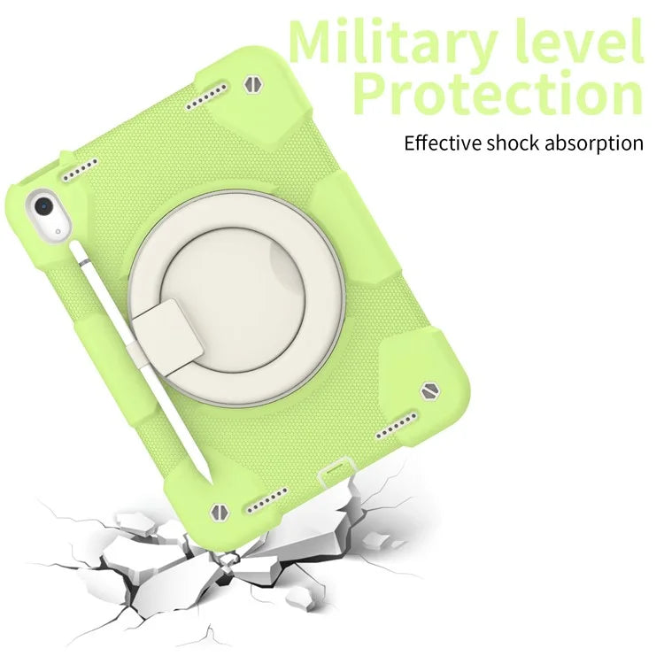 For iPad Air 11 (2024) Protective Case PC+Silicone Tablet Cover with Shoulder Strap