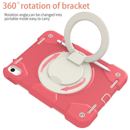 For iPad Air 11 (2024) Protective Case PC+Silicone Tablet Cover with Shoulder Strap