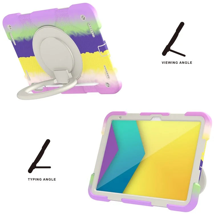 For iPad Air 11 (2024) Protective Case PC+Silicone Tablet Cover with Shoulder Strap