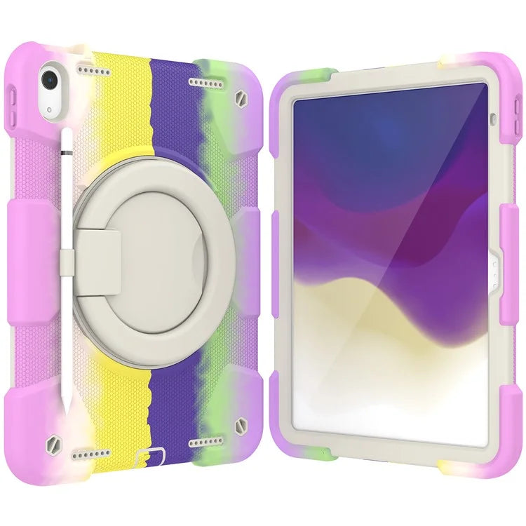 For iPad Air 11 (2024) Protective Case PC+Silicone Tablet Cover with Shoulder Strap