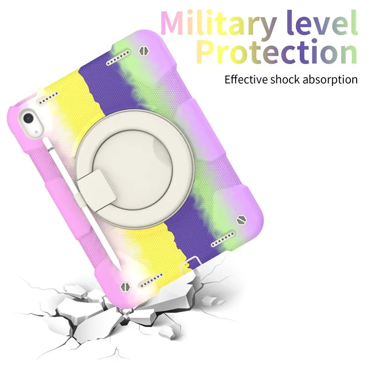 For iPad Air 11 (2024) Protective Case PC+Silicone Tablet Cover with Shoulder Strap