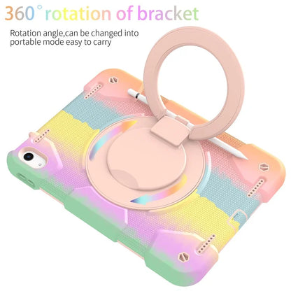 For iPad Air 11 (2024) Protective Case PC+Silicone Tablet Cover with Shoulder Strap