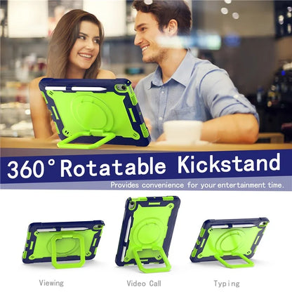 For iPad Air 11 (2024) Case with Shoulder Strap PC+Silicone Hand Grip Kickstand Tablet Cover