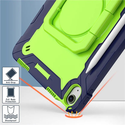 For iPad Air 11 (2024) Case with Shoulder Strap PC+Silicone Hand Grip Kickstand Tablet Cover