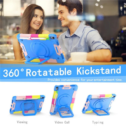 For iPad Air 11 (2024) Case with Shoulder Strap PC+Silicone Hand Grip Kickstand Tablet Cover