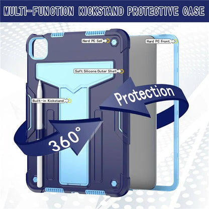 For iPad Pro 11 (2024) Case Case PC+Silicone Tablet Cover with T-Shaped Kickstand