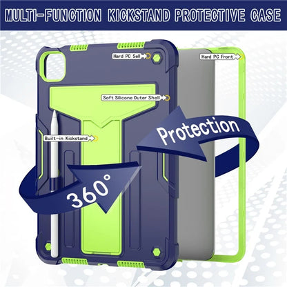 For iPad Pro 11 (2024) Case Case PC+Silicone Tablet Cover with T-Shaped Kickstand