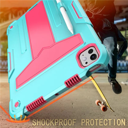 For iPad Pro 11 (2024) Case Case PC+Silicone Tablet Cover with T-Shaped Kickstand