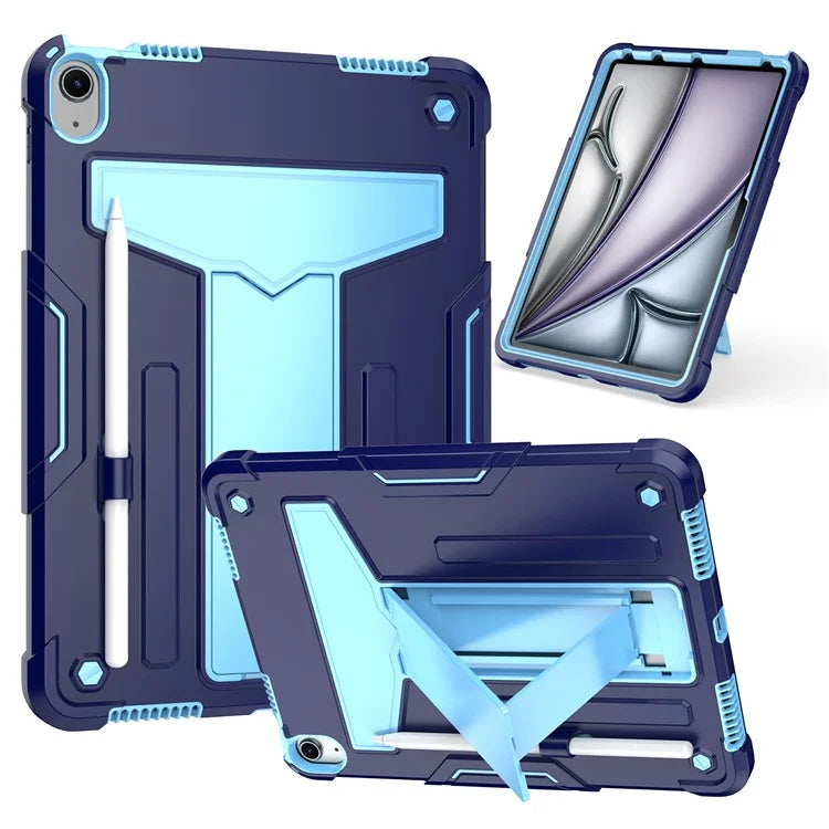 For iPad Air 11 (2024) Case Case PC+Silicone Kickstand Protective Tablet Cover