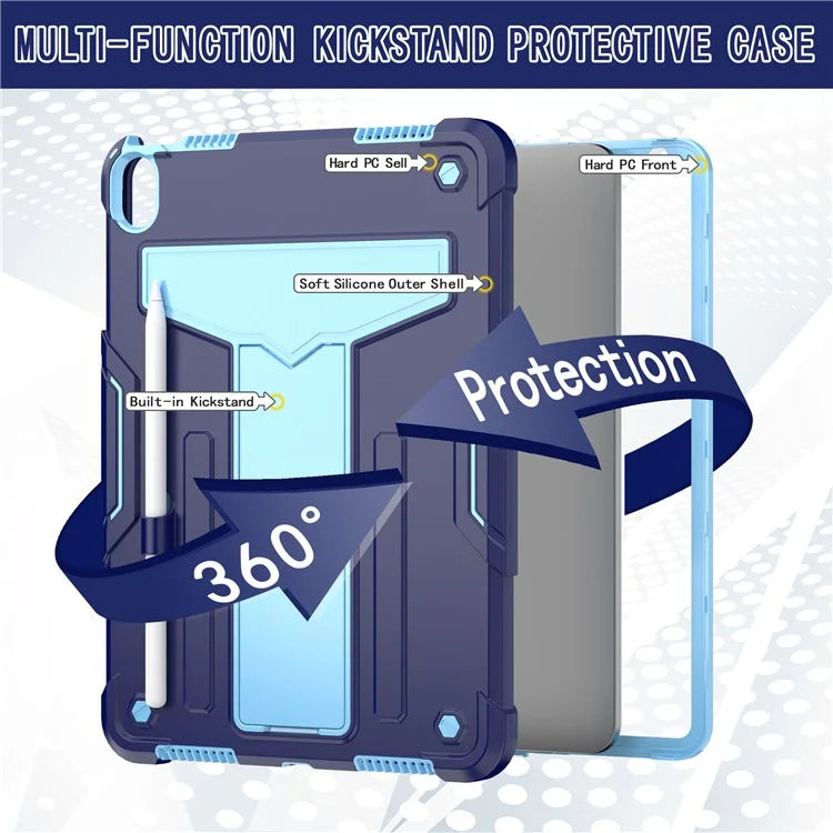 For iPad Air 11 (2024) Case Case PC+Silicone Kickstand Protective Tablet Cover