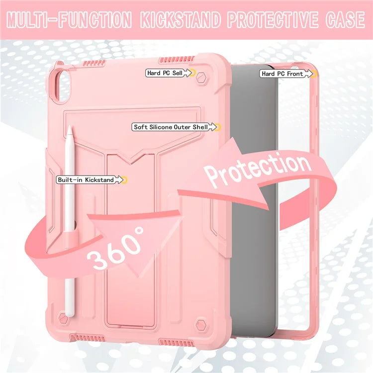 For iPad Air 11 (2024) Case Case PC+Silicone Kickstand Protective Tablet Cover