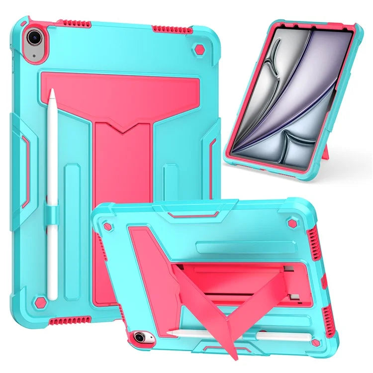 For iPad Air 11 (2024) Case Case PC+Silicone Kickstand Protective Tablet Cover