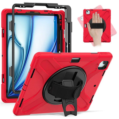 For iPad Air 13 (2024) Case TPU+PC+Silicone Kickstand Anti-Drop Tablet Cover
